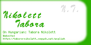 nikolett tabora business card
